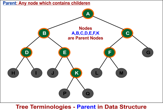 Tree Terminologies - Parent in Data Structure