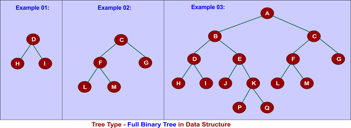 Tree Type - Full Binary Tree in Data Structure