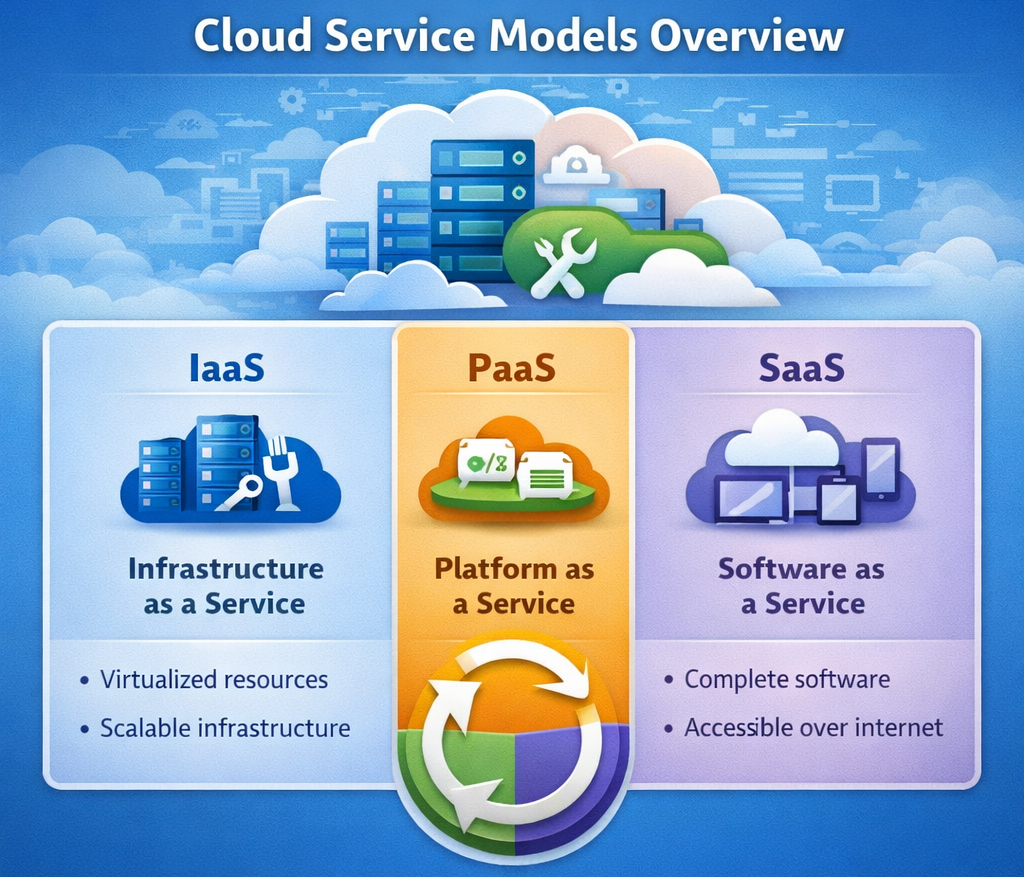 Cloud Service Models Overview (IaaS, PaaS, SaaS)
