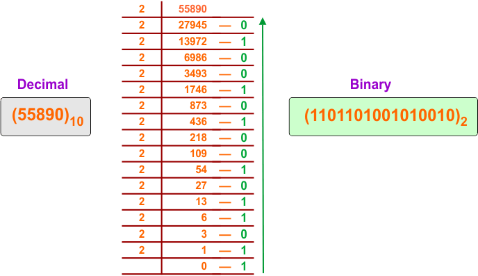 Decimal to Binary Conversion Examples - 13