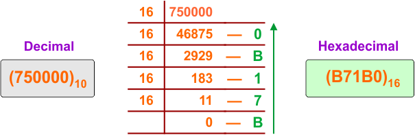 Decimal to Hexadecimal Conversion Example 40