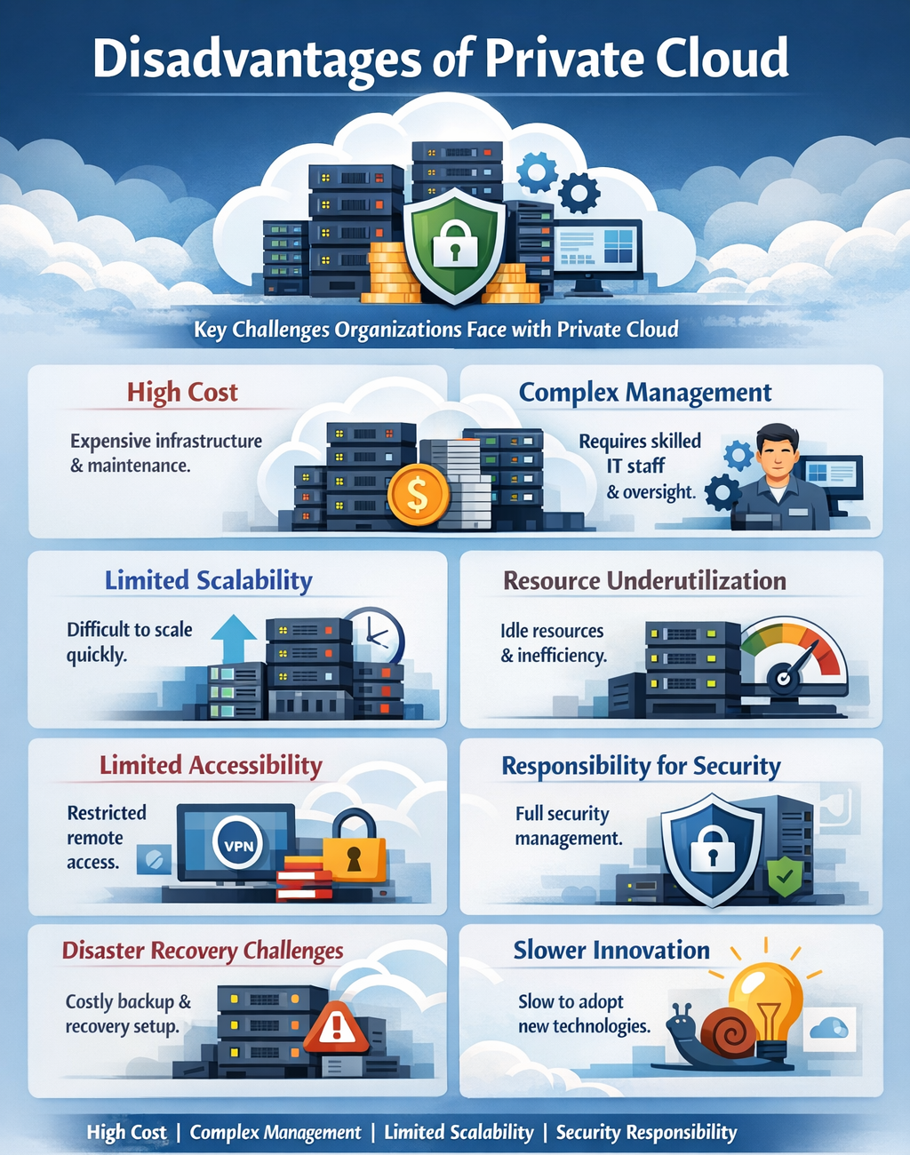 Disadvantages of Private Cloud