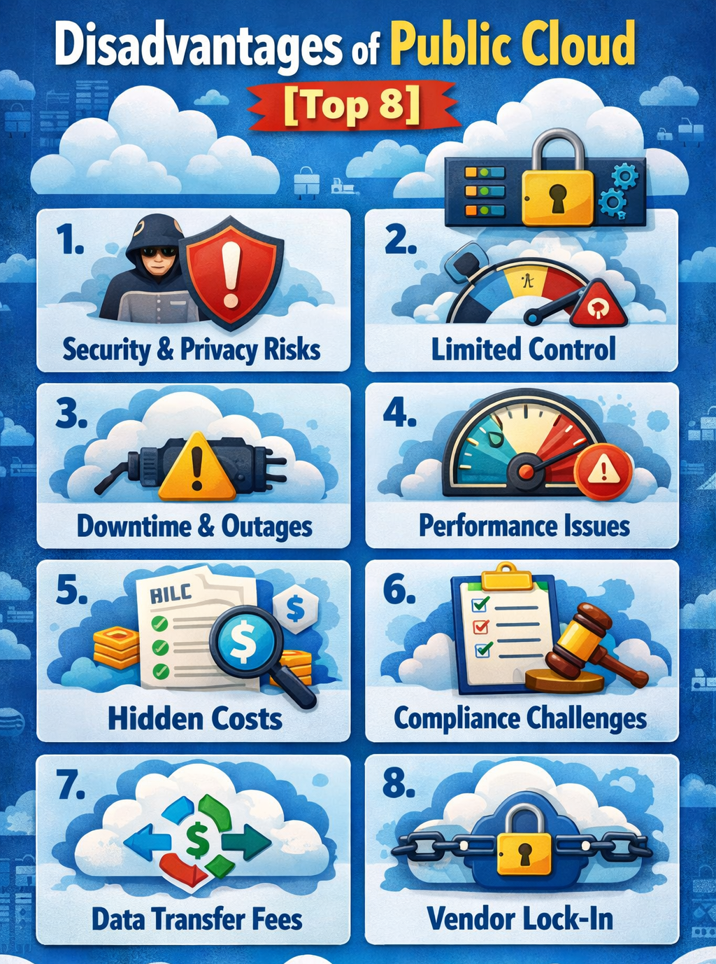 Disadvantages of Public Cloud [Top 8]