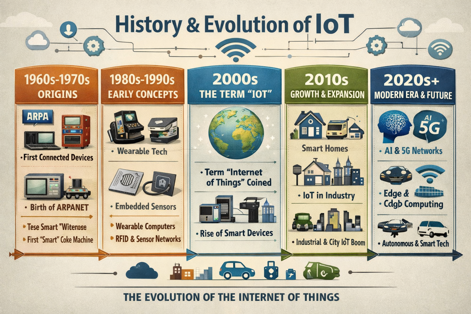 Evolution of IoT through the decades