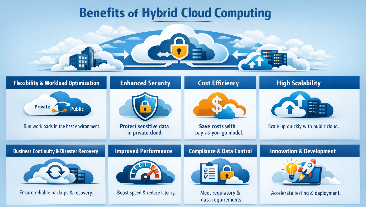 Hybrid cloud computing benefits overview