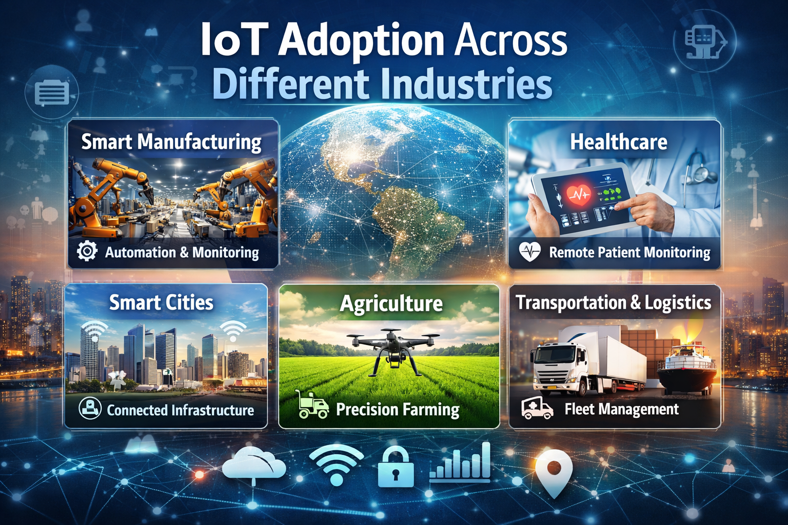 IoT adoption across industries infographic