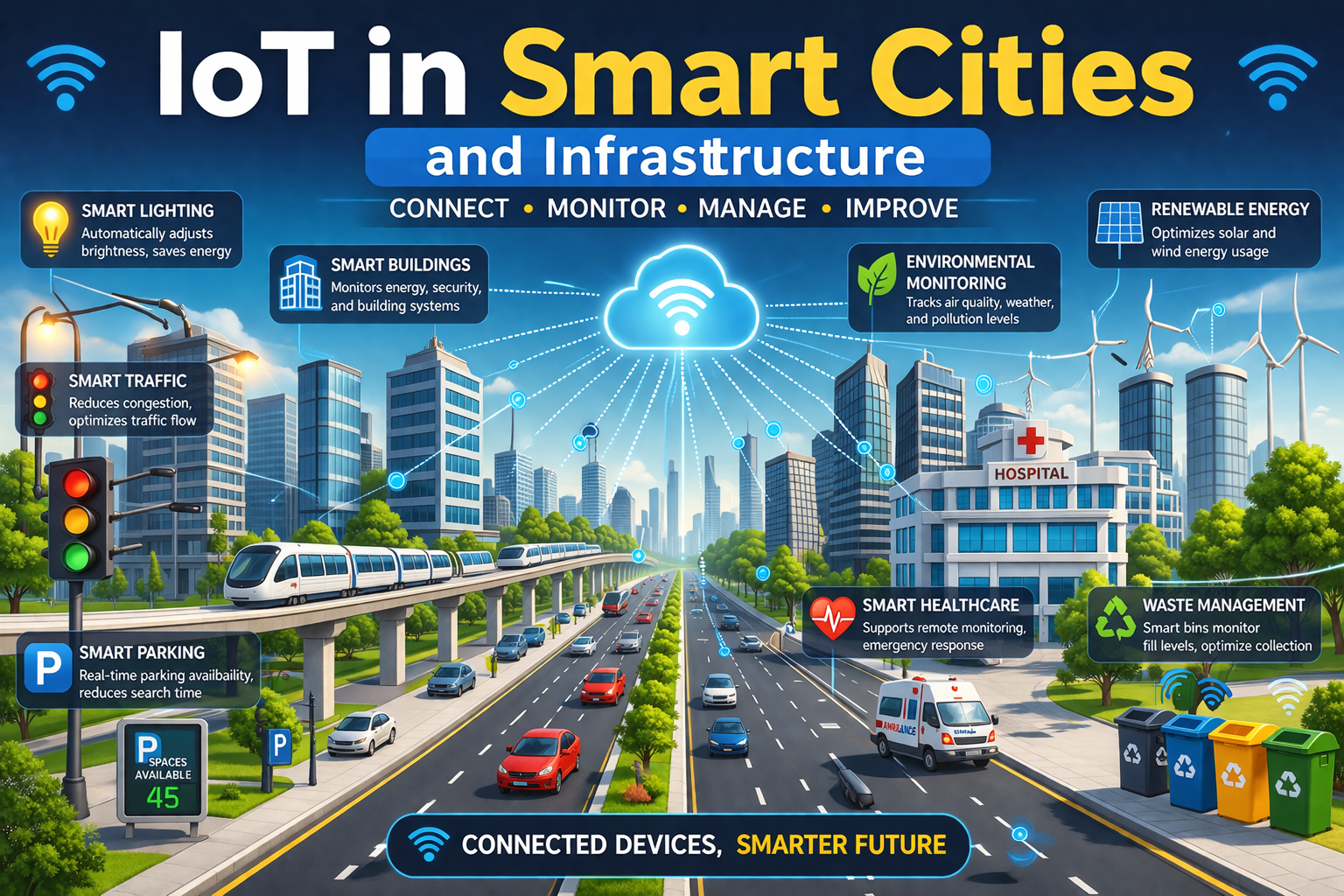 IoT-connected smart city infrastructure