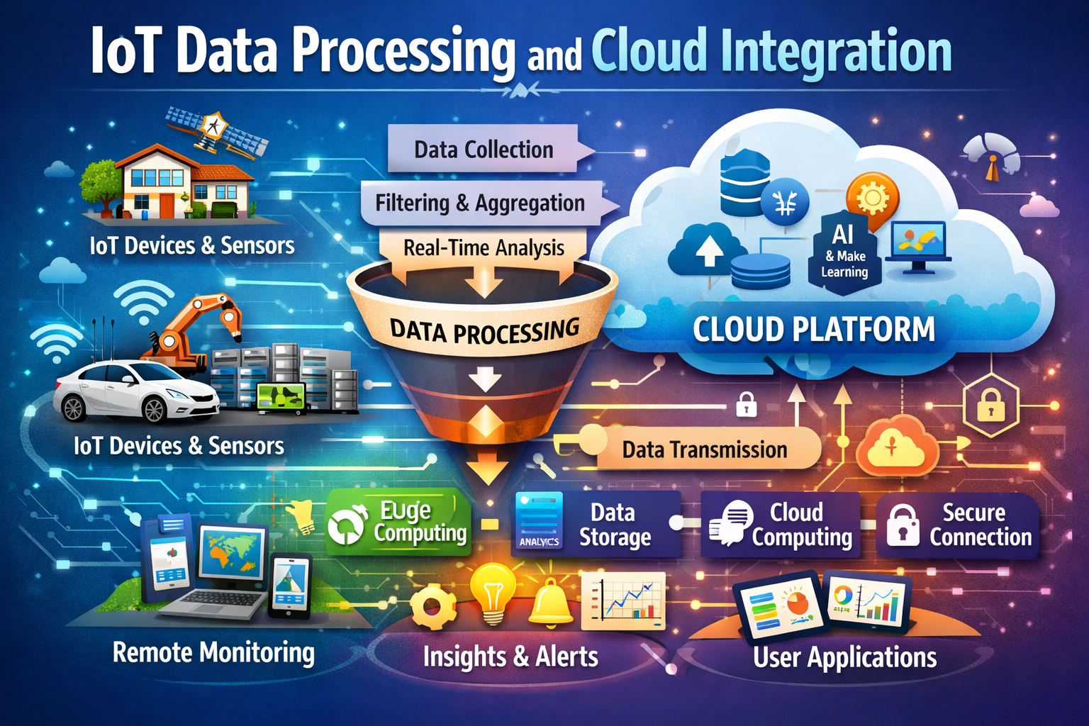 IoT data flow and cloud integration