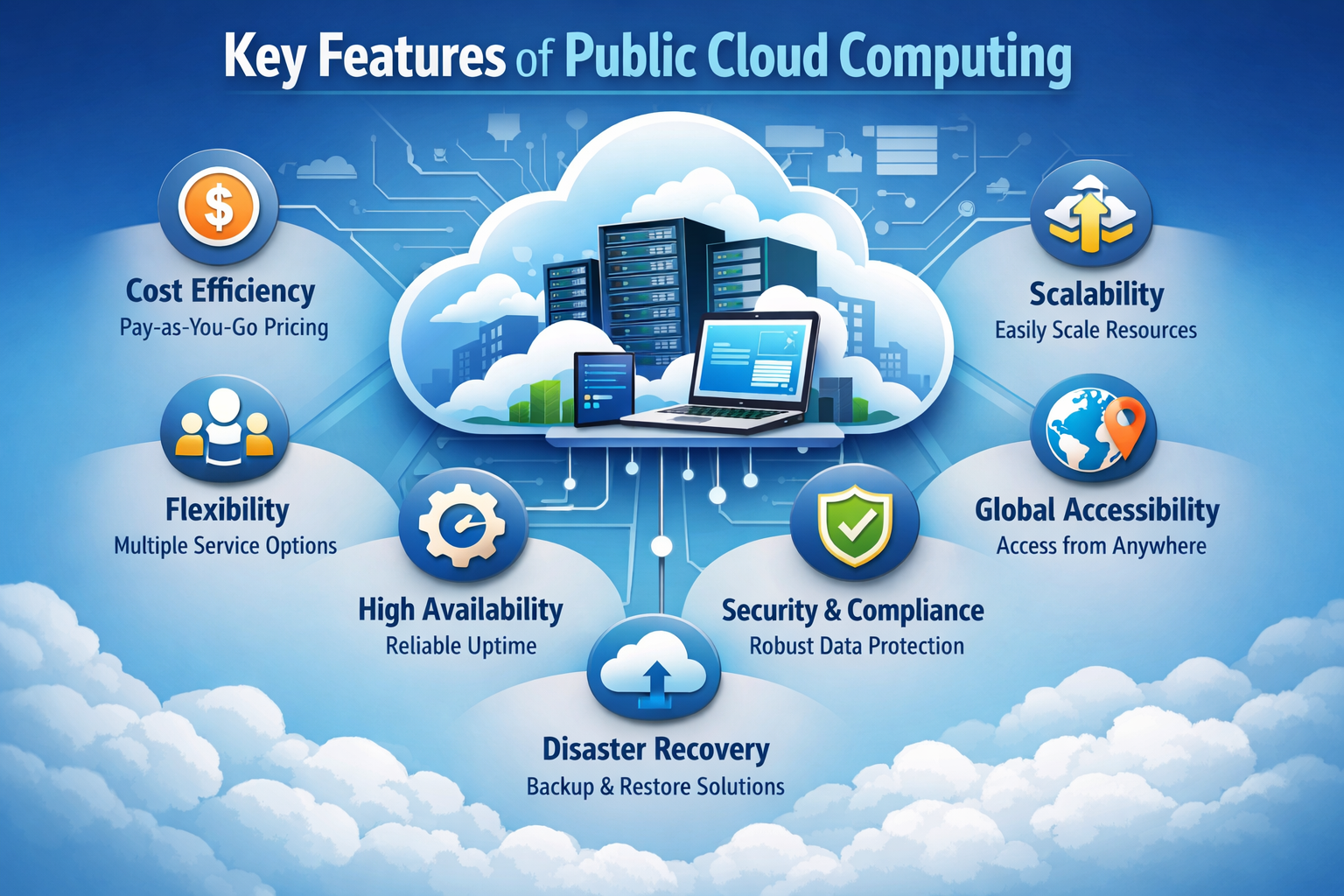 Key Features of Public Cloud Computing