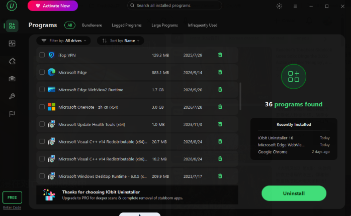 IObit Uninstaller 16 – Best Overall