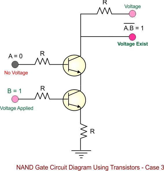 NAND Gate Circuit Diagram Using Transistors - 3
