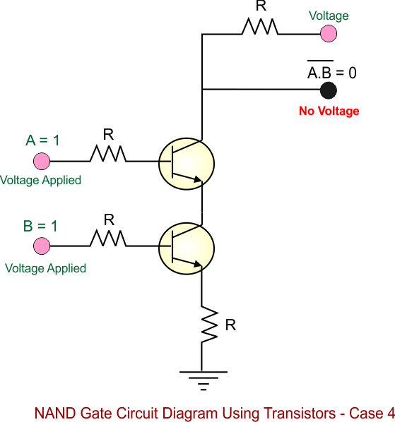NAND Gate Circuit Diagram Using Transistors - 4