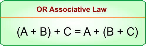 Associative Law in Boolean Algebra - OR Associative Law