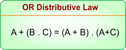Distributive Law in Boolean Algebra - OR Distributive Law