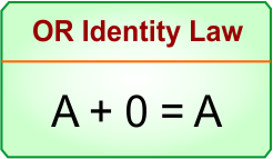 Identity Law in Boolean Algebra - OR Identity Law